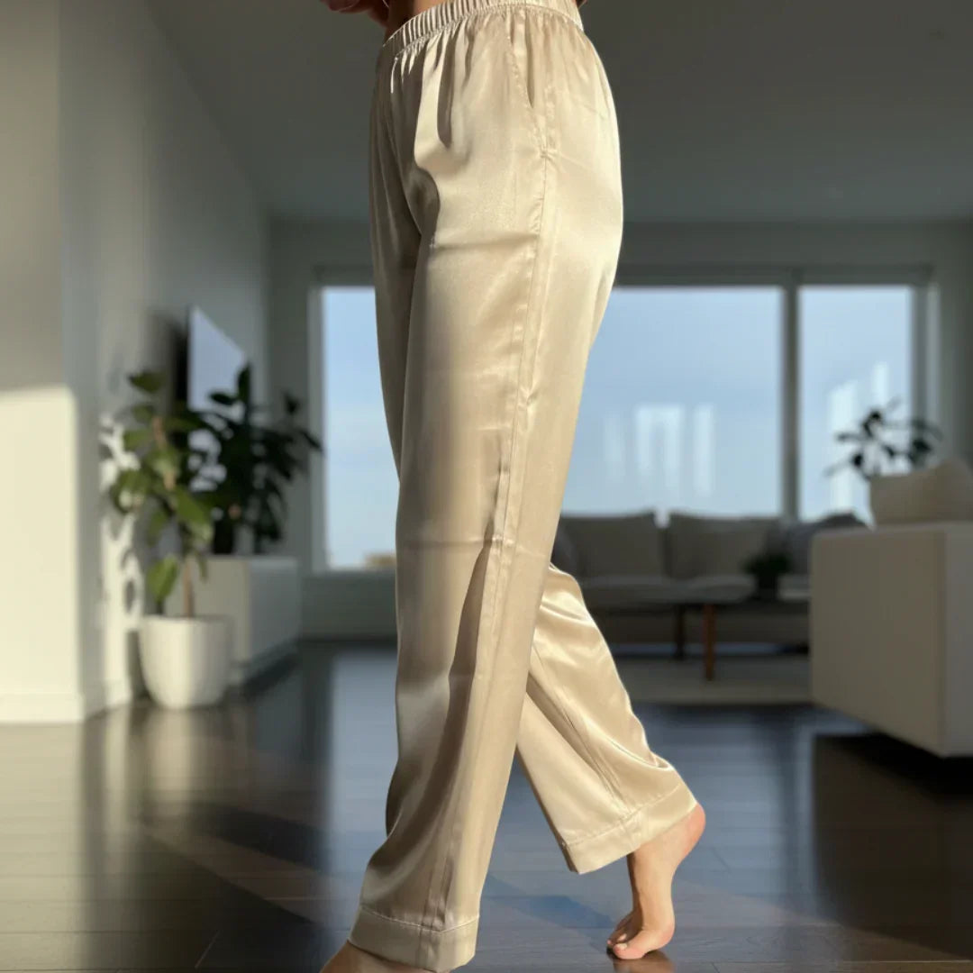 Natural Silk Pajamas – "Champagne"