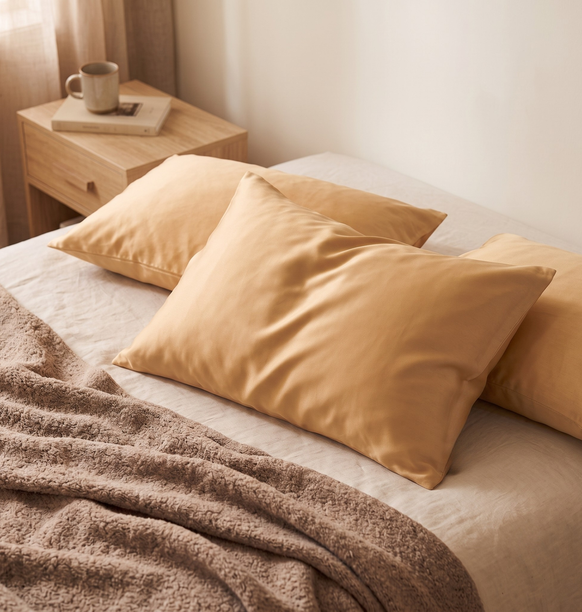 Silk Pillowcase "Desert Gold" 50x70 cm