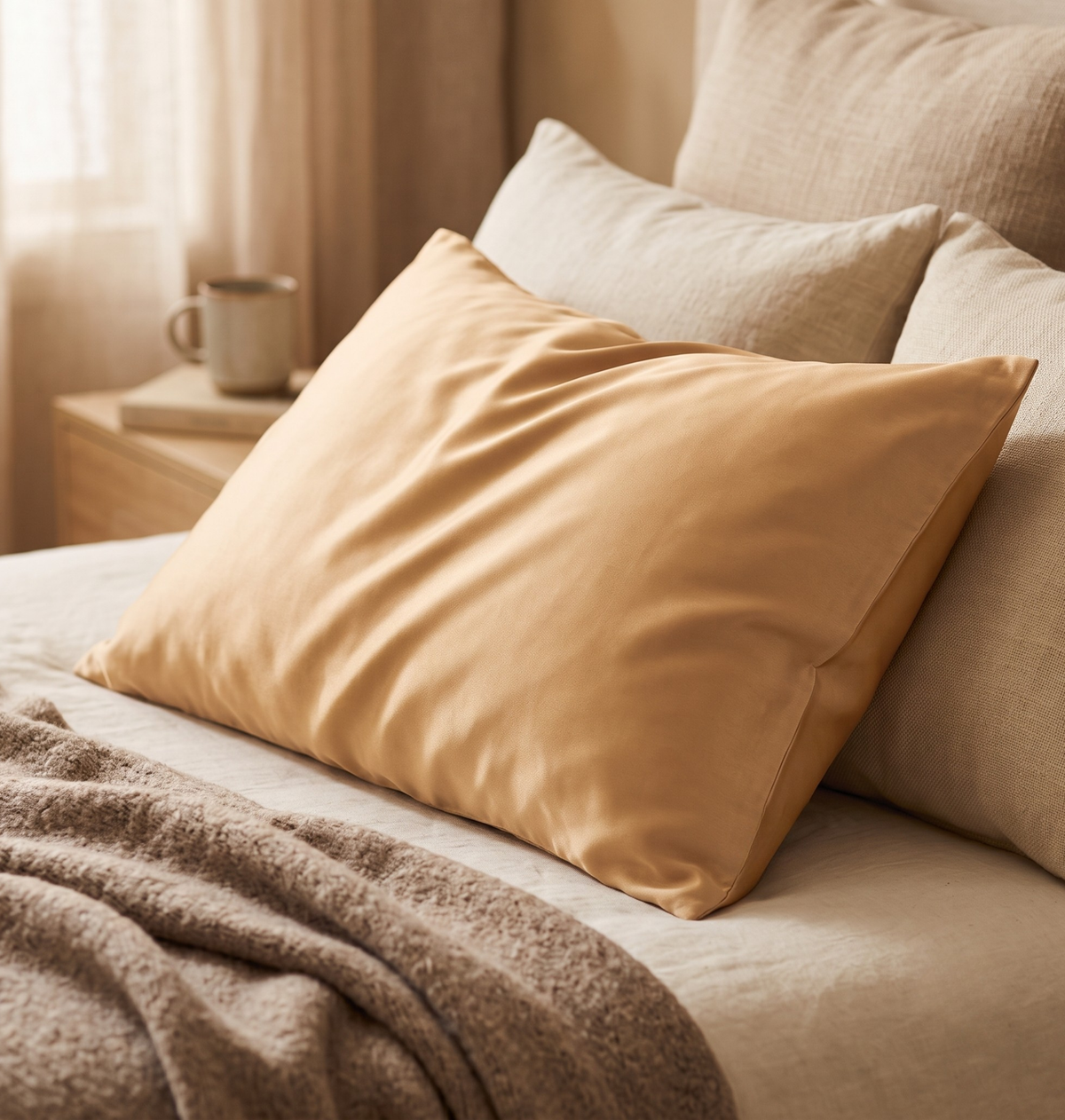 Silk Pillowcase "Desert Gold" 50x70 cm