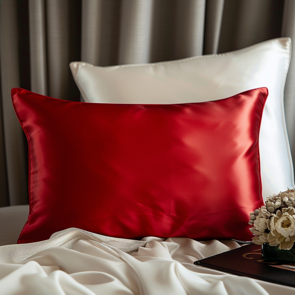 Silk Pillowcase "Elegant Red" 50x70 cm