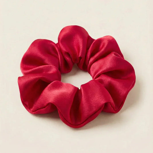 Silk Scrunchie "Elegant Red"