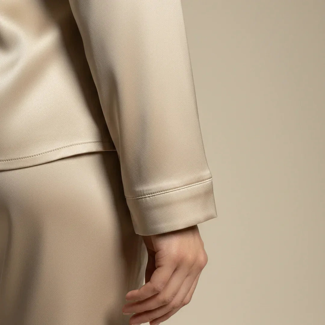 Natural Silk Pajamas – "Champagne"