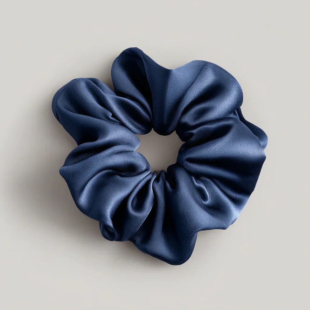 Silk Scrunchie "Sea Blue"
